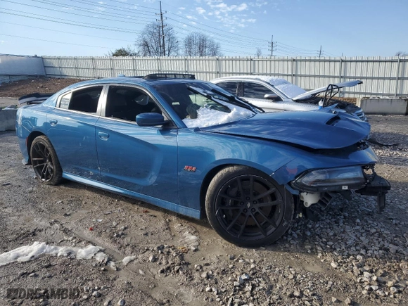 2020 Dodge Charger Scat Pack with VIN 2C3CDXGJ9LH217933, listed as a Copart auction lot 81929234 with 94,790 mi miles and Clean Title. Bid and sale history available at carsss.com. Image 4.