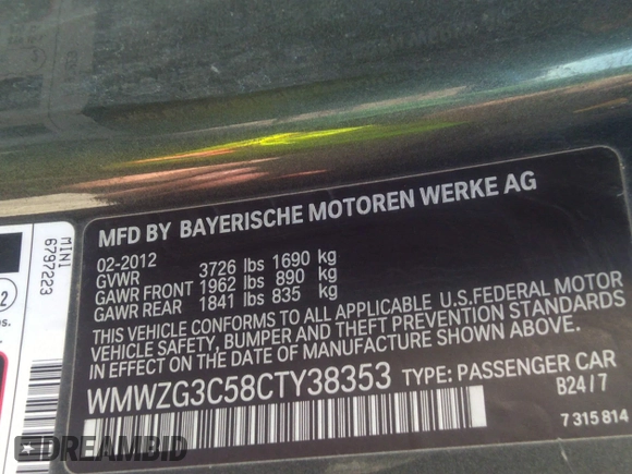 2012 MINI Clubman S z VIN WMWZG3C58CTY38353, wystawiony jako IAAI lot #41660347 z przebiegiem 134 095 mil mil oraz . Historia ofert i sprzedaży dostępna na DreamBid. Obrazek 9.