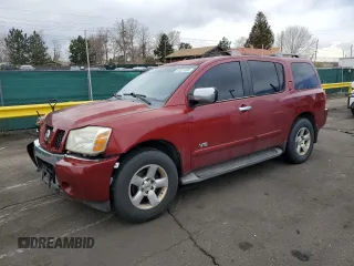 2005 Nissan Armada SE z VIN 5N1AA08B15N739665, wystawiony jako Copart lot #51521585 z przebiegiem Nie podano mil oraz Szkoda całkowita • Salvage title. Historia ofert i sprzedaży dostępna na DreamBid. Obrazek 1.