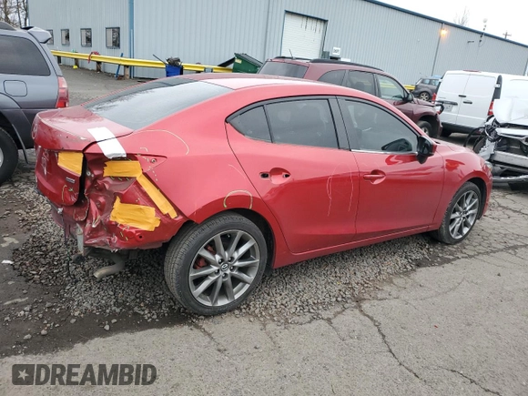 2018 Mazda 3 Touring with VIN 3MZBN1V33JM241145, listed as a Copart auction lot 46646745 with 58,505 mi miles and Salvage Title. Bid and sale history available at DreamBid. Image 3.
