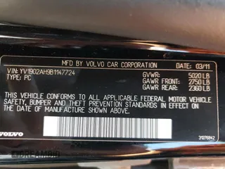 2011 Volvo S80 3.0L Turbo z VIN YV1902AH9B1147724, wystawiony jako Copart lot #42264955 z przebiegiem 190 361 mil mil oraz Szkoda całkowita • Salvage title. Historia ofert i sprzedaży dostępna na DreamBid. Obrazek 12.