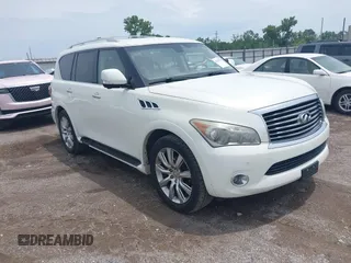 2011 Infiniti QX56 8-passenger z VIN JN8AZ2ND9B9701639, wystawiony jako IAAI lot #42521700 z przebiegiem 209 889 mil mil oraz . Historia ofert i sprzedaży dostępna na DreamBid. Obrazek 1.