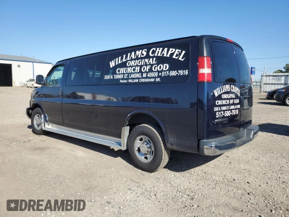2014 Chevrolet Express Passenger LT z VIN 1GAZG1FG9E1197581, wystawiony jako Copart lot #76876634 z przebiegiem 41 840 mil mil oraz Szkoda całkowita • Salvage title. Historia ofert i sprzedaży dostępna na DreamBid. Obrazek 2.