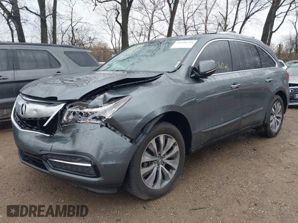 2015 Acura MDX Tech Pkg with VIN 5FRYD4H44FB006205, listed as a IAAI auction lot 41048794 with 151,060 mi miles. Bid and sale history available at carsss.com. Image 6.