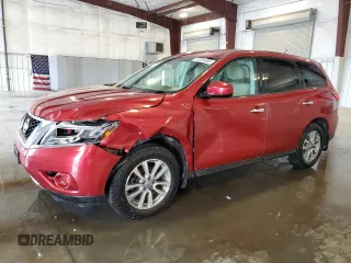 2013 Nissan Pathfinder SL with VIN 5N1AR2MM1DC679134, listed as a Copart auction lot 57031655 with 124,355 mi miles and Salvage title. Bid and sale history available at DreamBid. Image 1.
