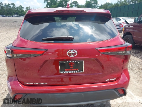 2021 Toyota Highlander L with VIN 5TDBZRBH8MS529396, listed as a IAAI auction lot 42708605 with 49,455 mi miles and . Bid and sale history available at DreamBid. Image 17.