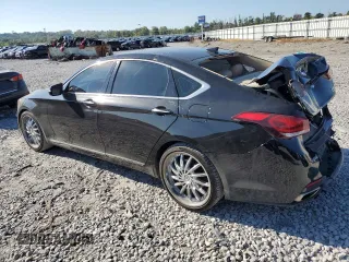 2017 Genesis G80 3.8L with VIN KMHGN4JE0HU176175, listed as a Copart auction lot 72131724 with 145,956 mi miles and Salvage Title. Bid and sale history available at carsss.com. Image 2.