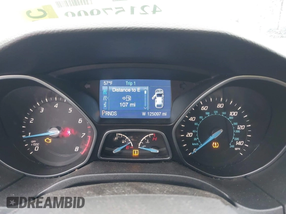 2014 Ford Focus SE z VIN 1FADP3K20EL386198, wystawiony jako IAAI lot #42157909 z przebiegiem 125 097 mil mil oraz . Historia ofert i sprzedaży dostępna na DreamBid. Obrazek 7.