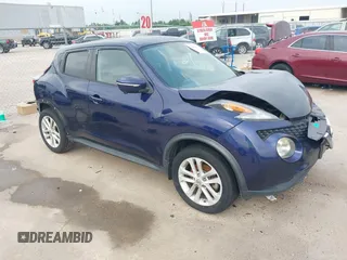 2015 Nissan Juke S z VIN JN8AF5MR3FT506054, wystawiony jako IAAI lot #42267244 z przebiegiem 170 096 mil mil oraz . Historia ofert i sprzedaży dostępna na DreamBid. Obrazek 1.