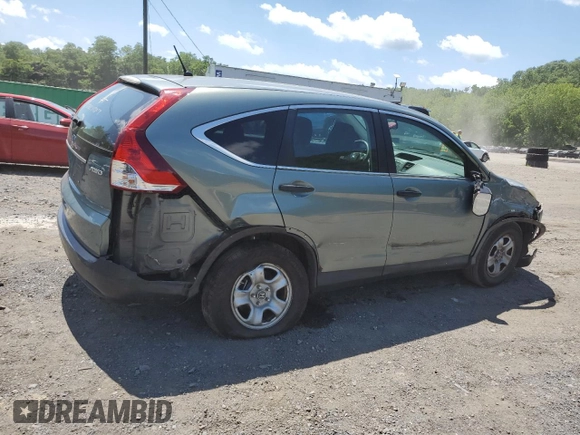 2012 Honda CR-V LX with VIN 5J6RM4H39CL033836, listed as a Copart auction lot 62361625 with 192,783 mi miles and Salvage title. Bid and sale history available at DreamBid. Image 3.