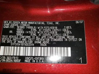 2007 Toyota Tundra SR5 with VIN 5TFCV54197X003544, listed as a Copart auction lot 72856304 with 205,088 mi miles and Salvage Title. Bid and sale history available at carsss.com. Image 14.