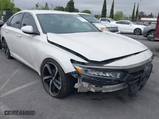2018 Honda Accord Sedan Sport 1.5T with VIN 1HGCV1F37JA025402, listed as a IAAI auction lot 41925261 with 129,928 mi miles. Bid and sale history available at carsss.com. Image 1.