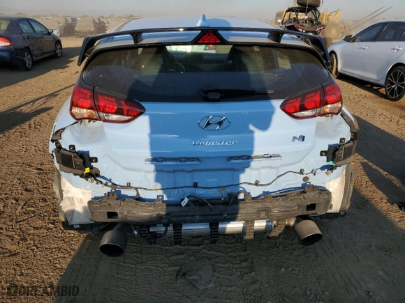 2021 Hyundai Veloster N with VIN KMHT36AH6MU009517, listed as a Copart auction lot 74568294 with NaN miles and Salvage Title. Bid and sale history available at carsss.com. Image 6.
