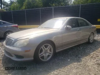 2005 Mercedes-Benz S 55 AMG with VIN WDBNG74J15A454738, listed as a Copart auction lot 64935874 with Not Provided miles and Salvage Title. Bid and sale history available at DreamBid. Image 1.
