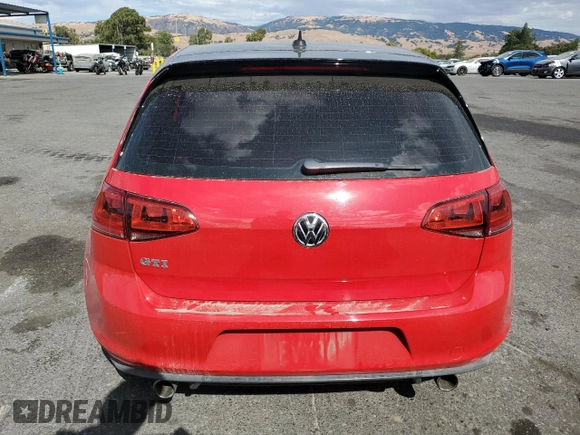 2016 Volkswagen Golf GTI SE with VIN 3VW5T7AU2GM016597, listed as a Copart auction lot 72164374 with 61,789 mi miles and Non Repairable. Bid and sale history available at carsss.com. Image 6.
