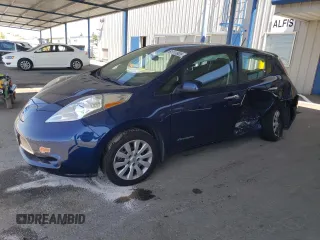 2016 Nissan LEAF S with VIN 1N4BZ0CPXGC315085, listed as a Copart auction lot 61111805 with 65,201 mi miles and Salvage title. Bid and sale history available at DreamBid. Image 1.