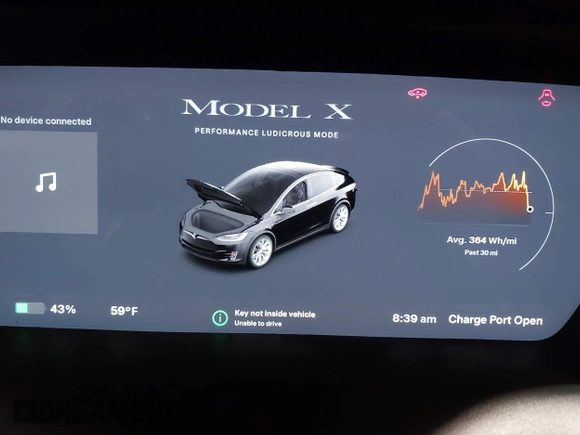 2019 Tesla Model X P90D with VIN 5YJXCAE4XKF180356, listed as a IAAI auction lot 42087926 with 79,041 mi miles. Bid and sale history available at carsss.com. Image 17.