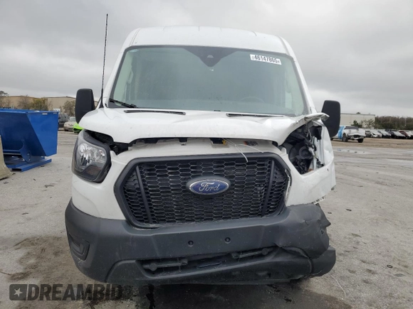 2023 Ford Transit Cargo with VIN 1FTBR1C85PKC00960, listed as a Copart auction lot 46147865 with 37,492 mi miles and Salvage Title. Bid and sale history available at carsss.com. Image 5.