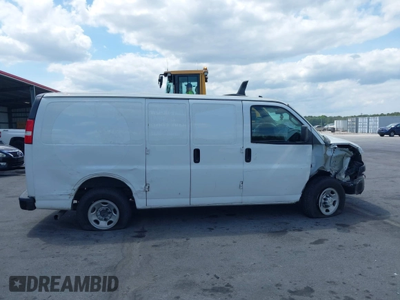 2019 Chevrolet Express Cargo Van with VIN 1GCWGAFP7K1370861, listed as a IAAI auction lot 41929550 with 148,539 mi miles. Bid and sale history available at carsss.com. Image 13.