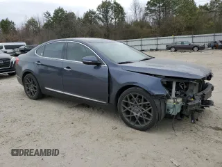 2014 Kia Cadenza Premium with VIN KNALN4D73E5147305, listed as a Copart auction lot 46850335 with 114,304 mi miles and Salvage Title. Bid and sale history available at carsss.com. Image 4.