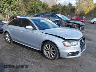 2014 Audi A4 Premium Plus with VIN WAUFFAFL2EA078052, listed as a IAAI auction lot 40848313 with 120,520 mi miles. Bid and sale history available at carsss.com. Image 1.