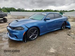 2020 Dodge Charger R/T with VIN 2C3CDXCT1LH207856, listed as a Copart auction lot 61378315 with 77,122 mi miles and Salvage title. Bid and sale history available at DreamBid. Image 1.