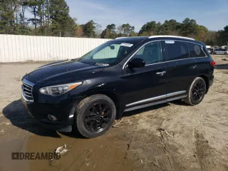 2013 Infiniti JX35 with VIN 5N1AL0MN0DC328195, listed as a Copart auction lot 51156465 with 217,380 mi miles and Salvage Title. Bid and sale history available at carsss.com. Image 1.