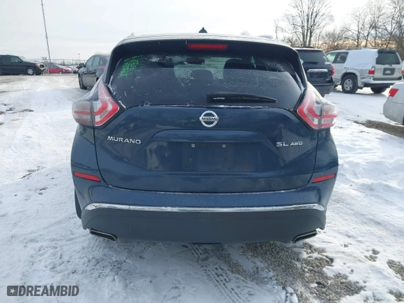 2015 Nissan Murano S with VIN 5N1AZ2MH5FN260889, listed as a IAAI auction lot 41386819 with 156,443 mi miles. Bid and sale history available at carsss.com. Image 16.