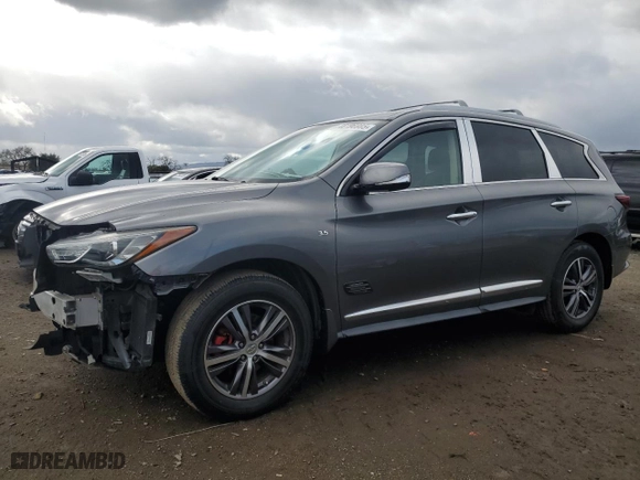 2017 Infiniti QX60 with VIN 5N1DL0MN2HC522553, listed as a Copart auction lot 48196985 with 52,924 mi miles and Salvage Title. Bid and sale history available at carsss.com. Image 1.