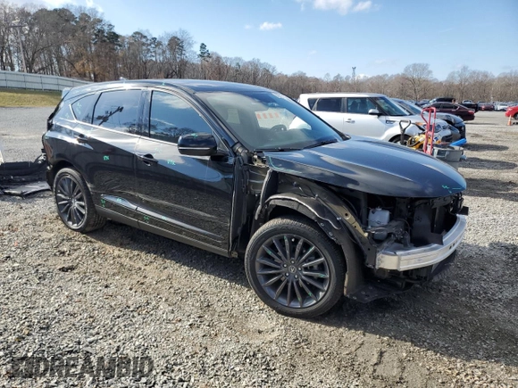 2022 Acura RDX PMC Edition with VIN 5J8TC2H83NL016856, listed as a Copart auction lot 83317134 with 19,366 mi miles and Salvage Title. Bid and sale history available at carsss.com. Image 4.