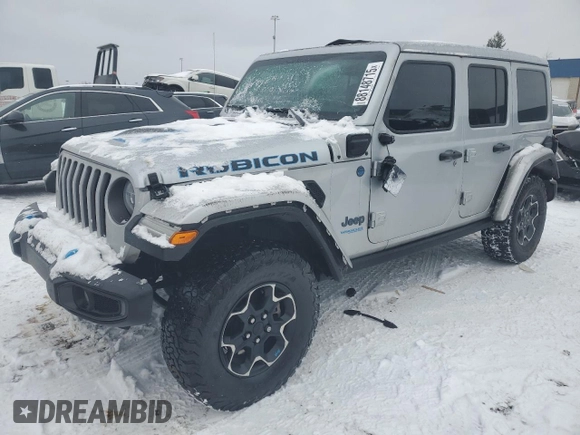 2022 Jeep Wrangler Unlimited Rubicon with VIN 1C4JJXR63NW264609, listed as a Copart auction lot 88148715 with 33,308 mi miles and Salvage title. Bid and sale history available at DreamBid. Image 1.