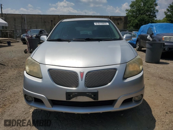 2005 Pontiac Vibe z VIN 5Y2SL638X5Z443554, wystawiony jako Copart lot #61015955 z przebiegiem 165 501 mil mil oraz Szkoda całkowita • Salvage title. Historia ofert i sprzedaży dostępna na DreamBid. Obrazek 5.