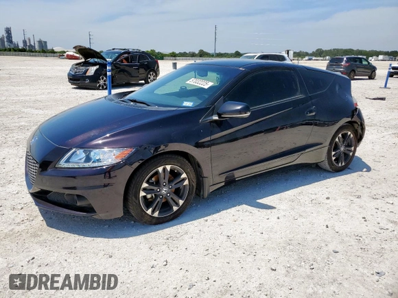 2015 Honda CR-Z EX with VIN JHMZF1D6XFS001159, listed as a Copart auction lot 57032225 with 59,903 mi miles and Salvage title. Bid and sale history available at DreamBid. Image 1.