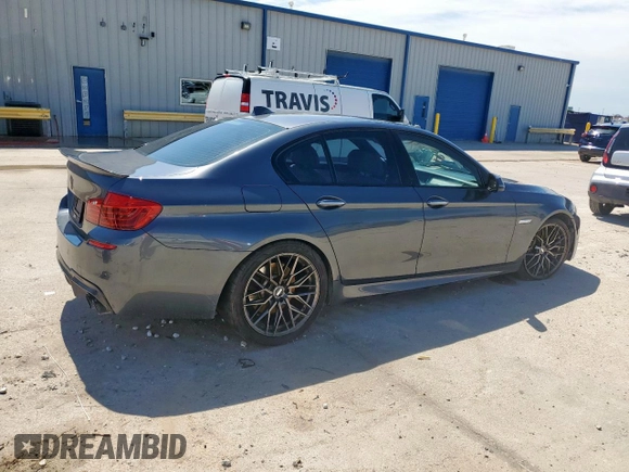 2015 BMW 5 Series 550i with VIN WBAKN9C59FD961491, listed as a Copart auction lot 60208745 with 70,241 mi miles and Salvage title. Bid and sale history available at DreamBid. Image 3.
