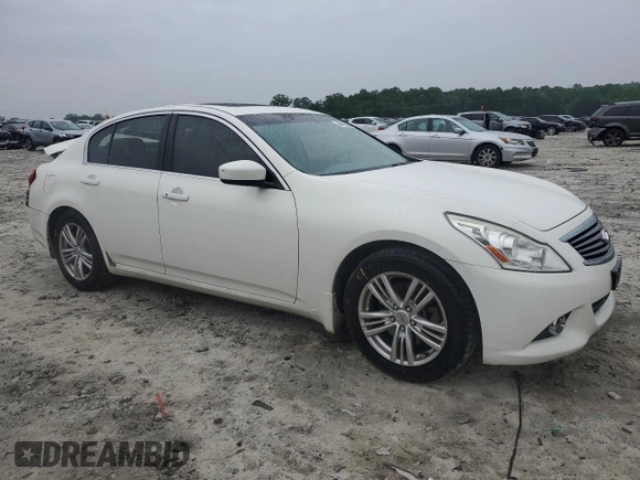 2012 Infiniti G25 Journey with VIN JN1DV6AP2CM812370, listed as a Copart auction lot 56016535 with 163,502 mi miles and Salvage title. Bid and sale history available at DreamBid. Image 4.