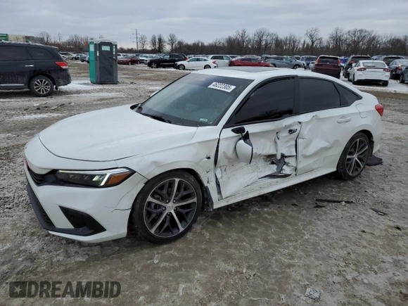 2024 Honda Civic Sedan Touring with VIN 2HGFE1F99RH317843, listed as a Copart auction lot 46222305 with 11,172 mi miles and Salvage Title. Bid and sale history available at carsss.com. Image 1.