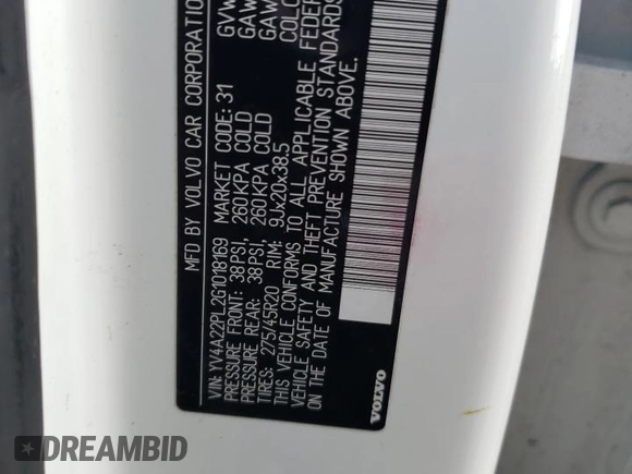 2016 Volvo XC90 T6 Inscription с VIN YV4A22PL2G1018169, выставлен на аукционе Copart как лот 54058335 с пробегом 110 966 миль миль и Списание • Salvage title. История ставок и продаж доступна на DreamBid. Изображение 13.