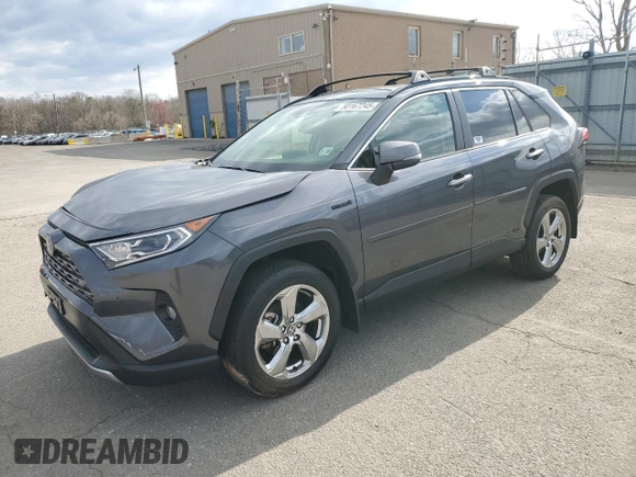 2020 Toyota RAV4 Hybrid Limited with VIN JTMDWRFV9LD066664, listed as a Copart auction lot 50167245 with 25,348 mi miles and Salvage Title. Bid and sale history available at carsss.com. Image 1.