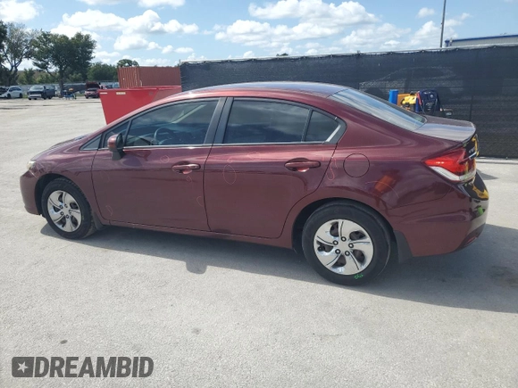2014 Honda Civic LX z VIN 19XFB2F54EE041104, wystawiony jako Copart lot #61161155 z przebiegiem 180 574 mil mil oraz Szkoda całkowita • Salvage title. Historia ofert i sprzedaży dostępna na DreamBid. Obrazek 2.