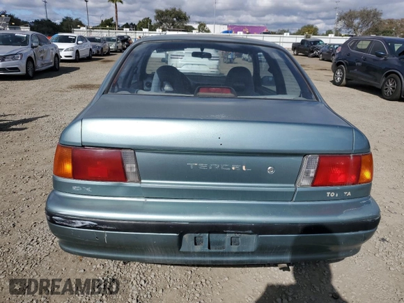 1993 Toyota Tercel DX with VIN JT2EL43S8P0368057, listed as a Copart auction lot 44573625 with 229,631 mi miles and Clean Title. Bid and sale history available at carsss.com. Image 6.