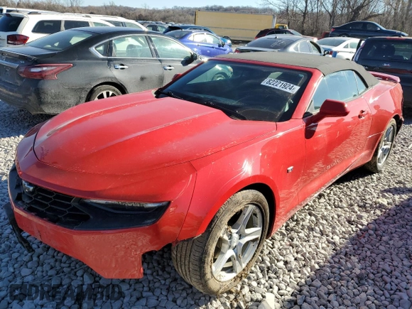 2020 Chevrolet Camaro 1LT with VIN 1G1FB3DX2L0101941, listed as a Copart auction lot 82221924 with 44,421 mi miles and Salvage Title. Bid and sale history available at carsss.com. Image 1.