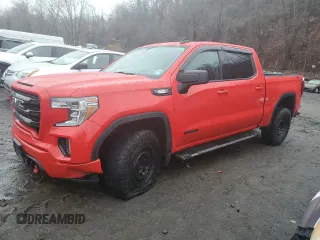 2021 GMC Sierra 1500 Elevation with VIN 1GTU9CET8MZ252317, listed as a Copart auction lot 84196934 with 57,878 mi miles and Salvage Title. Bid and sale history available at DreamBid. Image 1.