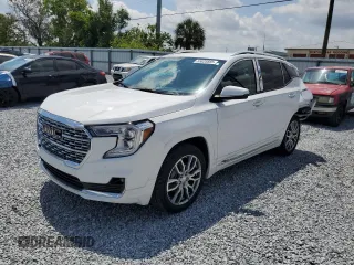 2022 GMC Terrain Denali with VIN 3GKALXEV0NL296872, listed as a Copart auction lot 55835885 with 24,015 mi miles and Salvage title. Bid and sale history available at DreamBid. Image 1.
