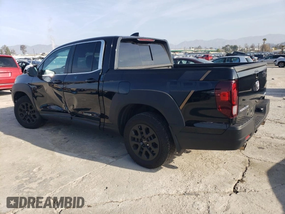 2023 Honda Ridgeline RTL with VIN 5FPYK3F52PB023574, listed as a Copart auction lot 44419565 with 15,205 mi miles and Salvage title. Bid and sale history available at DreamBid. Image 2.