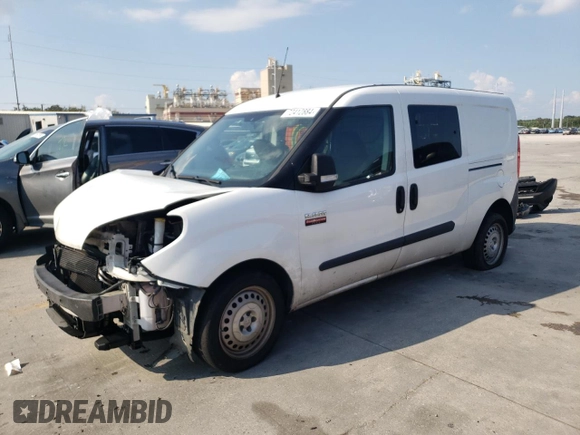 2018 Ram ProMaster City Cargo Tradesman with VIN ZFBERFAB1J6J34497, listed as a Copart auction lot 72412884 with 197,058 mi miles and Salvage Title. Bid and sale history available at DreamBid. Image 1.