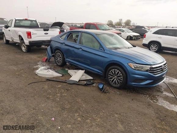 2019 Volkswagen Jetta S with VIN 3VWCB7BU7KM244533, listed as a IAAI auction lot 41744903 with 63,693 mi miles. Bid and sale history available at carsss.com. Image 1.