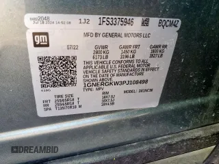 2023 Chevrolet Traverse LT Cloth with VIN 1GNERGKW3PJ108498, listed as a Copart auction lot 61243445 with 101,936 mi miles and Salvage title. Bid and sale history available at DreamBid. Image 13.