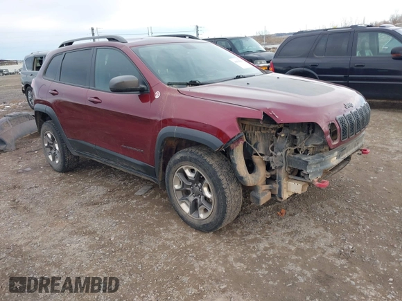 2019 Jeep Cherokee Trailhawk Elite with VIN 1C4PJMBX3KD483704, listed as a IAAI auction lot 40994848 with 176,770 mi miles. Bid and sale history available at carsss.com. Image 1.