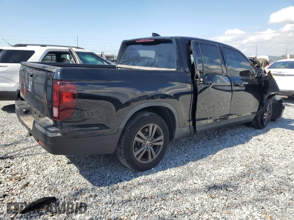 2018 Honda Ridgeline Sport with VIN 5FPYK2F19JB002705, listed as a Copart auction lot 44516565 with Not provided miles and Salvage title. Bid and sale history available at DreamBid. Image 3.