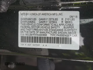 2019 Acura TLX w/Technology Pkg with VIN 19UUB1F51KA003895, listed as a Copart auction lot 83943284 with 54,537 mi miles and Salvage Title. Bid and sale history available at carsss.com. Image 12.